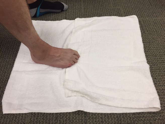 Stretches using towel