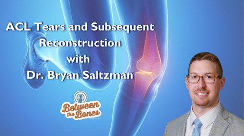 Podcast episode about ACL tears and repairs with OrthoCarolina Orthopedic surgeon Dr. Bryan Saltzman