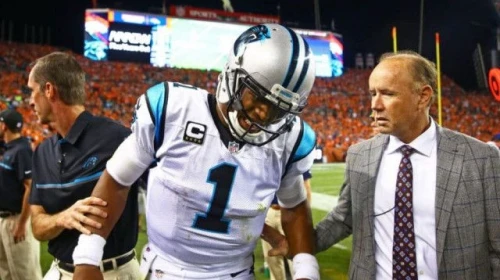 Carolina Panthers Football injury on the field