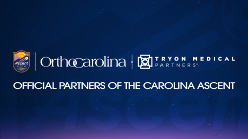 OrthoCarolina and Tryon Medical Partners are named “Official Healthcare Providers” of the Carolina Ascent FC