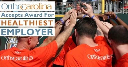 OrthoCarolina Accepts Annual Award for Healthiest Employer