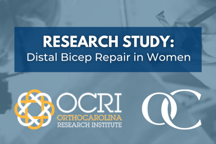 OrthoCarolina & OCRI Published Largest Study in Female Distal Bicep Repair to Date