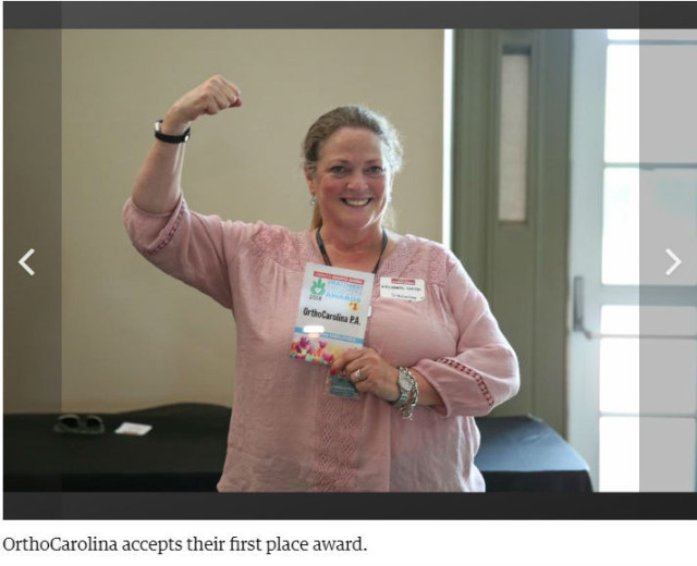 OrthoCarolina named a 2018 Charlotte's "Healthiest Employer"