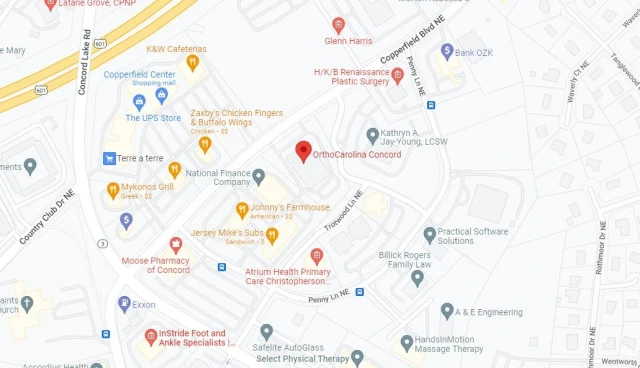 Concord Physical & Hand Therapy Map
