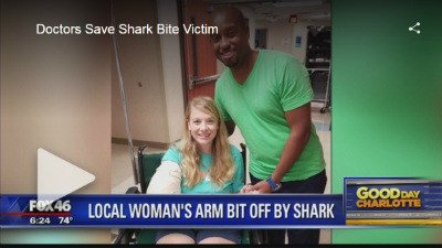 Dr. Gaston and Dr. Loeffler talk about saving the life of a local shark bite victim.