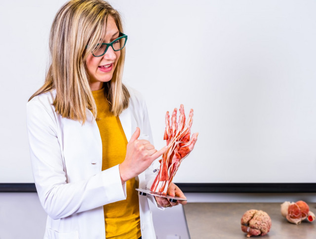 Woman Teaching Orthopedic Anatomy