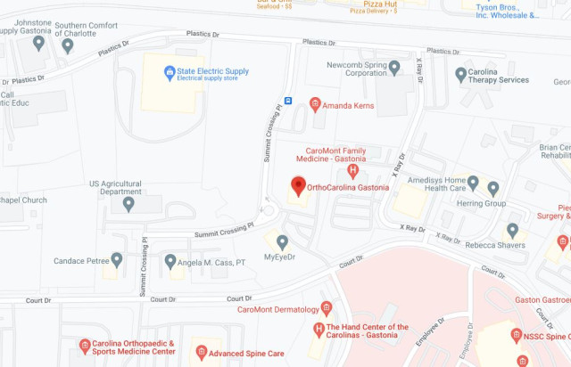 Gastonia Physical & Hand Therapy Map