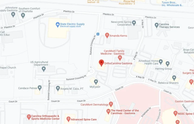 Gastonia Physical & Hand Therapy Map