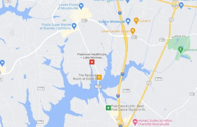 Lake Norman Physical & Hand Therapy Map