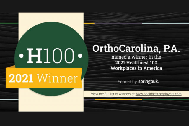 OrthoCarolina Among the 2021 Healthiest Workplaces in America