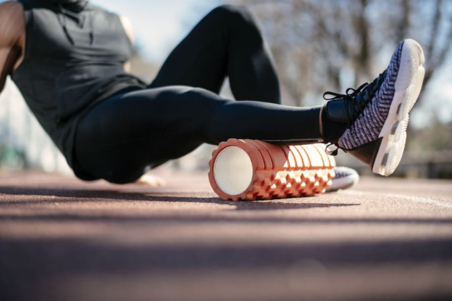 Foam Rolling the Tension Away After Sitting All Day
