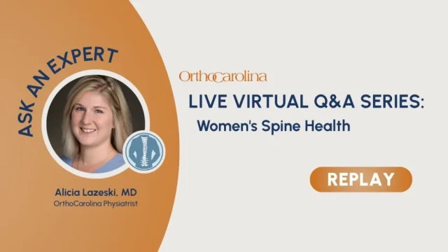 Ask an Expert: Live Q&A Series | Women's Spine Health with Dr. Lazeski