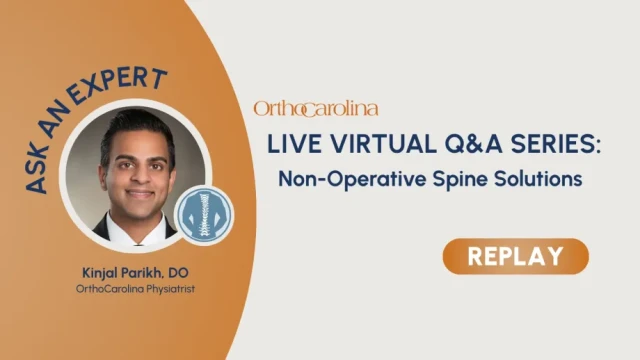 Dr. Parikh OrthoCarolina Livestream Graphic