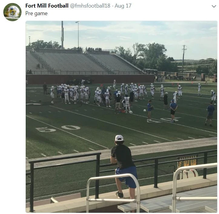 Football is back and OrthoCarolina providers will be on the sidelines, like PA Tony Connot for Fort Mill High School