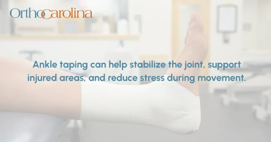 ankle taping can help stabilize the joint, support injured areas, and reduce stress during movement