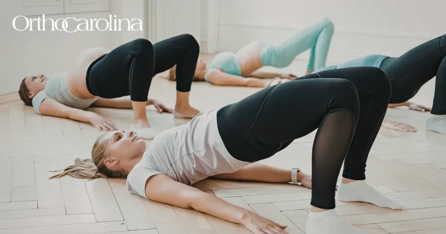 women doing yoga