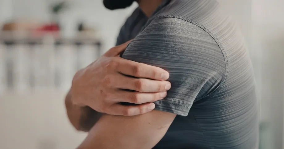 patient with painful shoulder