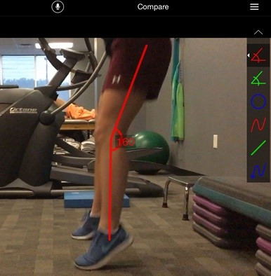 Landing with knees too straight Landing with knees too straight