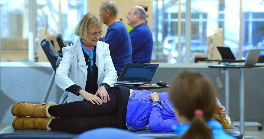 Therapists examine each patient and work with them to create an individualized treatment plan to practice in the clinic and at home. Therapists examine each patient and work with them to create an individualized treatment plan to practice in the clinic and at home.
