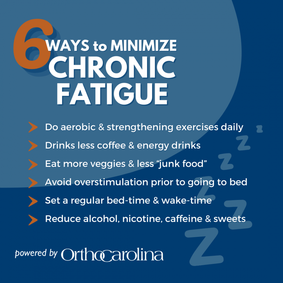 6 ways to minimize chronic fatigue | orthocarolina