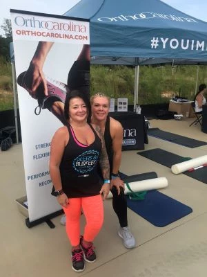 Melissa Bisnet at the 2020 Beers & Burpees event Melissa Bisnet at the 2020 Beers & Burpees event