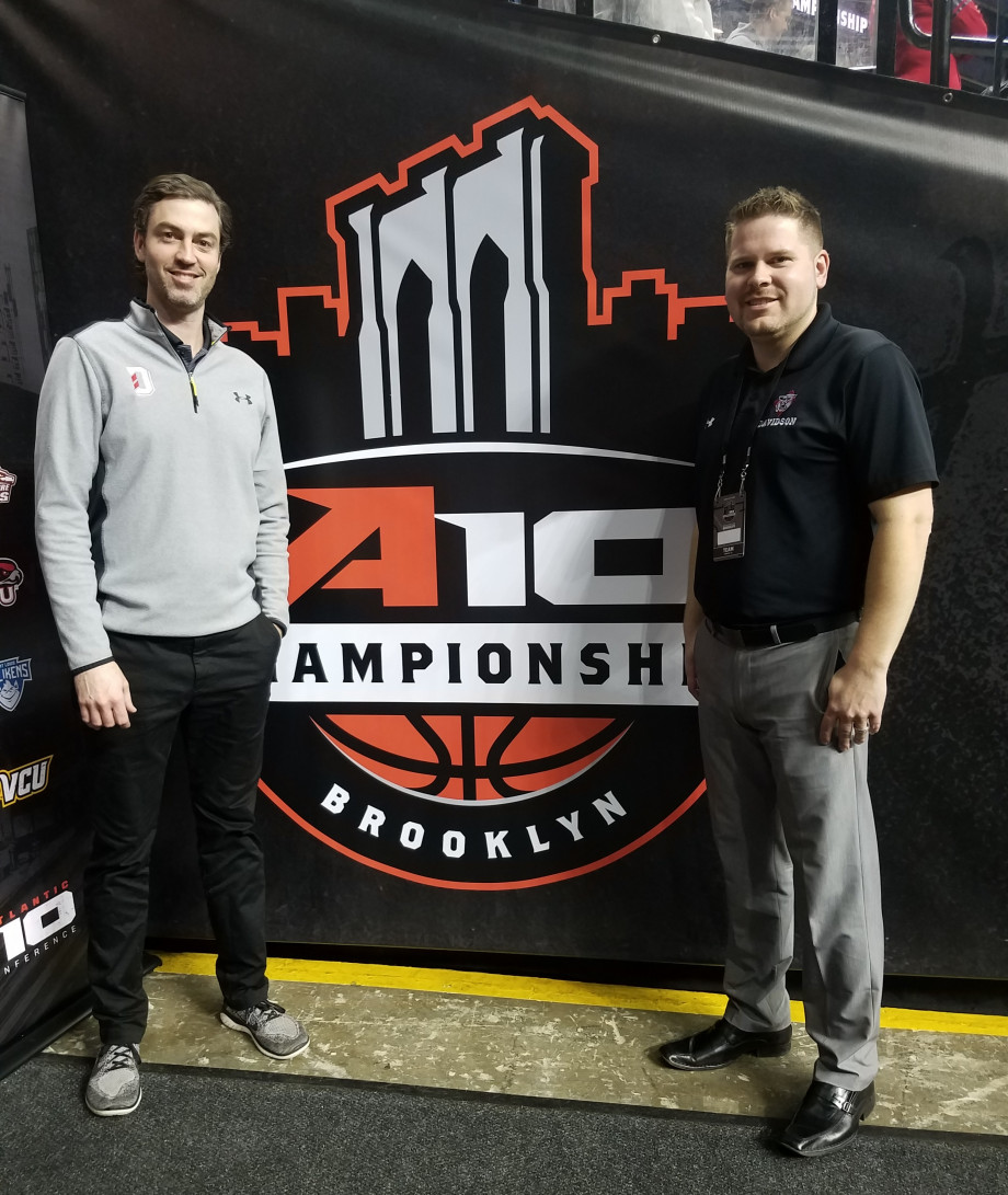 OrthoCarolina's Dr. Durham Weeks and PA Jeff Dabkowski travel to the conference championship with the Davidson College men's basketball team. OrthoCarolina's Dr. Durham Weeks and PA Jeff Dabkowski travel to the conference championship with the Davidson College men's basketball team.