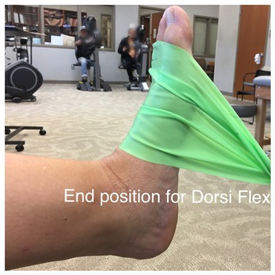 End position for Dorsi Flexion End position for Dorsi Flexion
